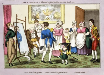 Mr B. befördert zum Leutnant und zieht zum ersten Mal seine Uniform an, 1835